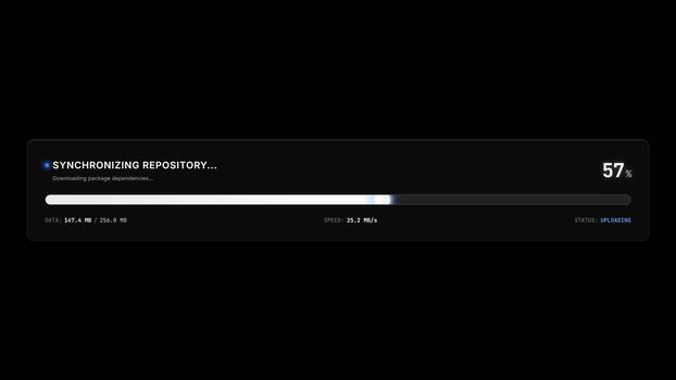 digital Carregando progresso Barra tela interface video