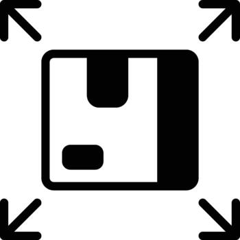 distribución sólido icono ilustración vector