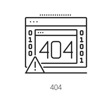 Software 404 page program code line icon vector