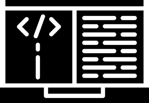 codificación glifo icono sitio web codificación vector