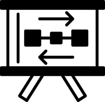 flujo de trabajo semi sólido icono proceso administración vector
