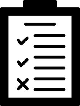 Lista de Verificación semi sólido icono tarea verificación vector