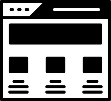 sitio web semi sólido icono web plataforma vector