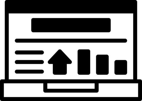 actuación semi sólido icono sitio analítica vector