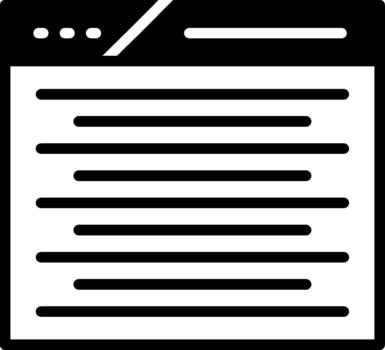 web semi sólido icono Internet plataforma vector