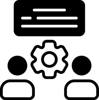 Workshop Semi Solid Icon Practical Training vector