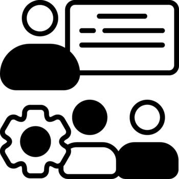 formación sesión semi sólido icono habilidad taller vector