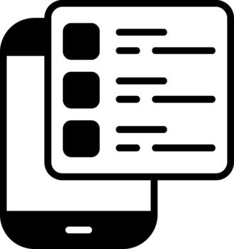 lms semi sólido icono aprendizaje plataforma vector