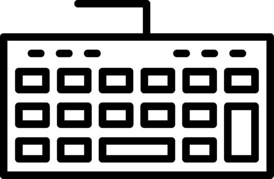 teclado lineal icono datos entrada vector