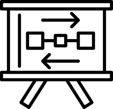 Workflow Linear Icon Process Management vector