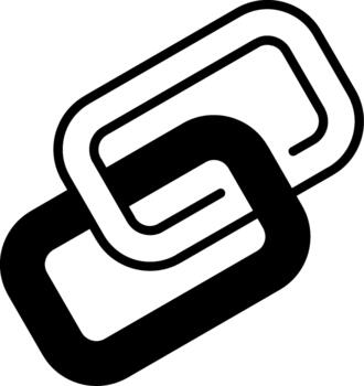 enlace semi sólido icono web conexión vector