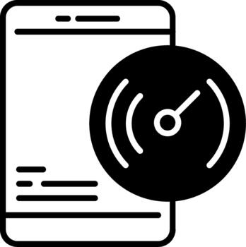 banda ancha semi sólido icono datos capacidad vector