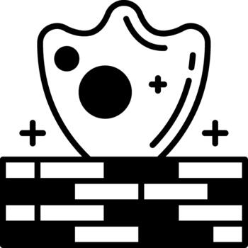 Firewall Semi Solid Icon Network Security vector