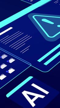 angolata Visualizza dati sicurezza avvertimento interfaccia. video