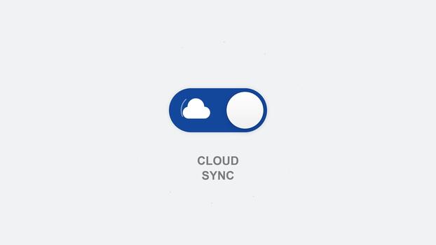 Umschalten Schalter Taste aktivieren Wolke Synchronisation zum Digital Daten video