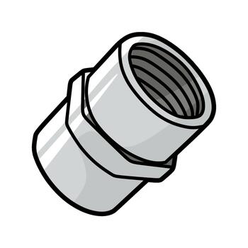pipe end connection with simple thread vector
