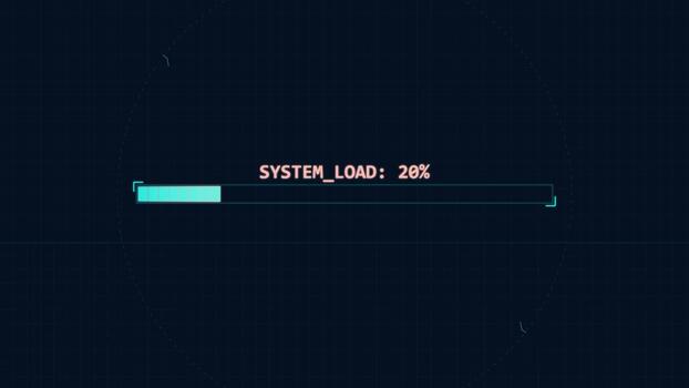 Digital Progress Bar Loading System Interface video