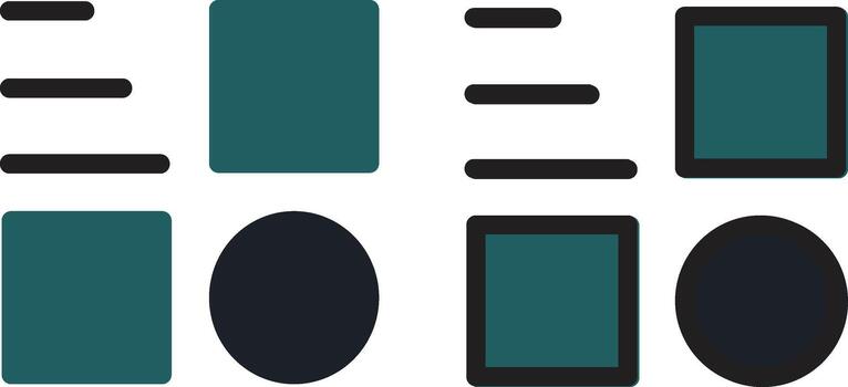 Grid Modules Layout Icon for UI Interface vector