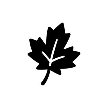 Autumn Maple Leaf Solid Icon vector