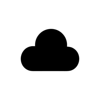 Overcast Cloud Weather Solid Icon vector