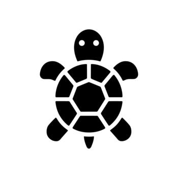 Turtle Front View Solid Icon vector