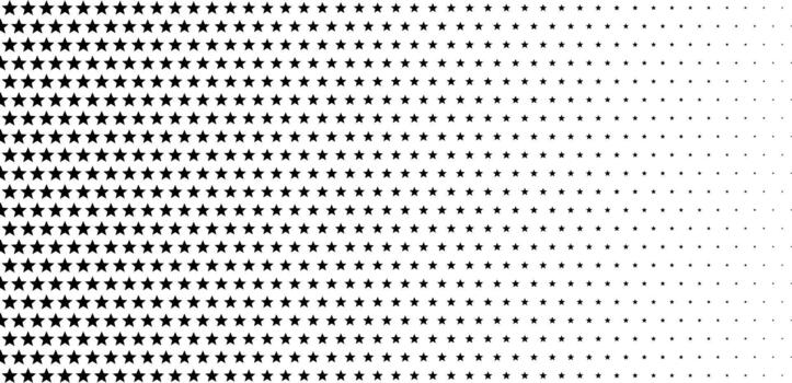 Star halftone pattern gradient. vector