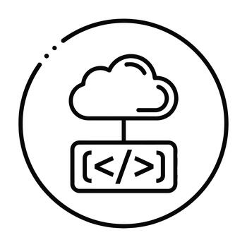 nube informática y codificación concepto icono vector