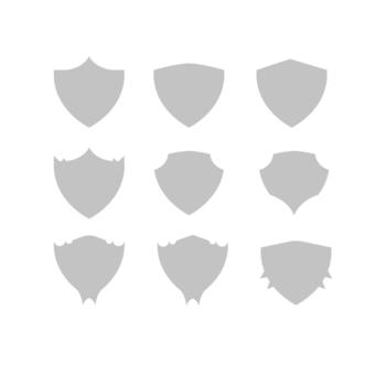 gray shield design vector