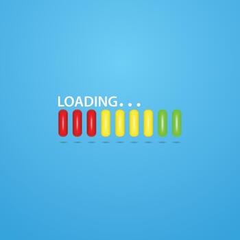 creativo vistoso punteado Progreso cargando bar tecnología interfaz vector