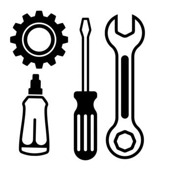 Tools icon set vector