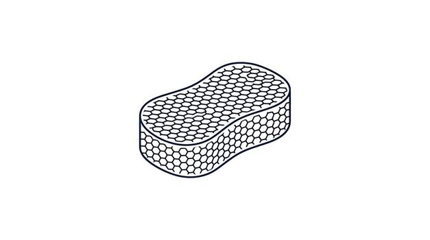 resumen hexagonal modelo esponja objeto aislado blanco antecedentes vector