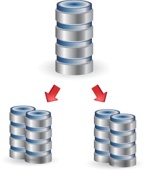 Distributed Database Icon vector