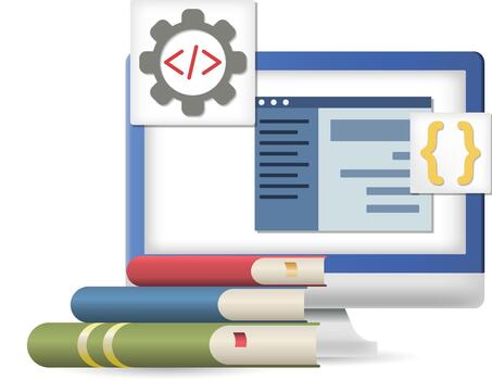 programador curso icono vector