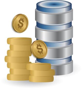 Finance Data Database Icon vector