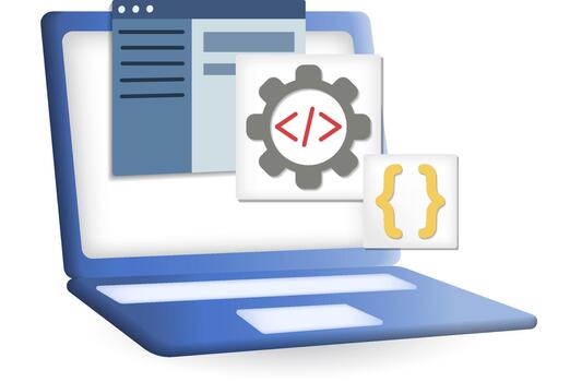 codificación desarrollo ordenador portátil icono vector