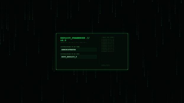 pirata sfruttare struttura interfaccia con matrice codice sfondo video