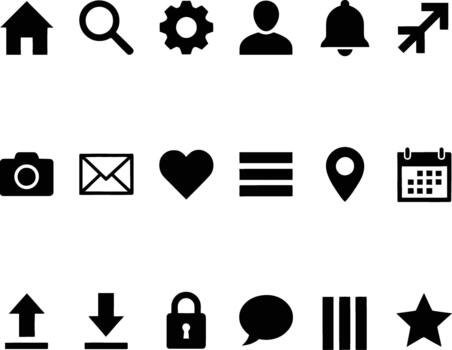 conjunto de iconos de interfaz de usuario vector