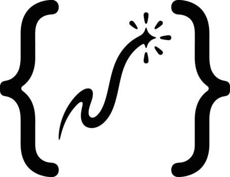 ai productividad y codificación icono, desarrollador soporte código asistente y guión herramienta vector