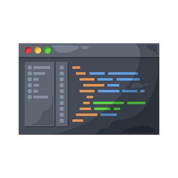 Code Editor Illustration vector