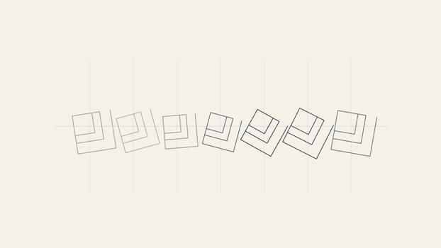 Nested Square Frames in Repeating Wave Pattern video
