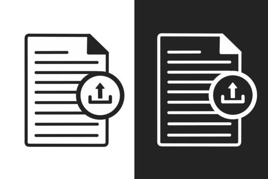Upload Document Icon design element vector