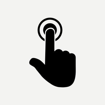 Computer mouse click cursor vector
