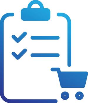 Procurement Audit Checklist icon flat gradient style vector