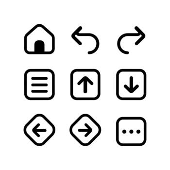 User Interface Navigation Icons vector