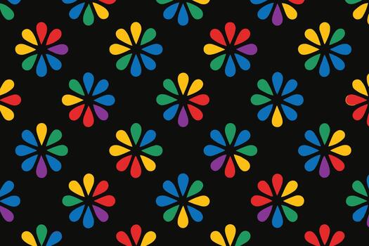 arco iris flor modelo repetir antecedentes vector