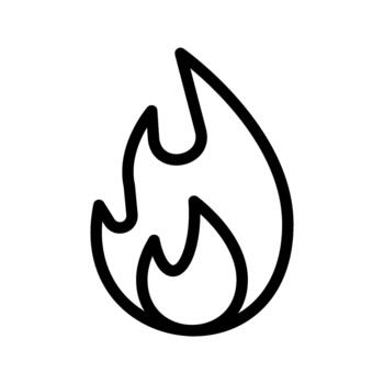 flame burning effect vector