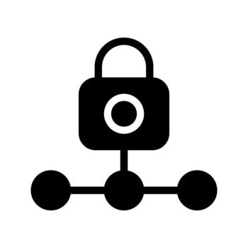 secure door locking system vector
