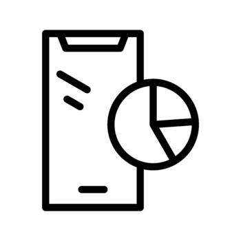 smartphone data analysis vector