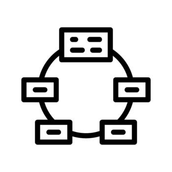 management level structure vector