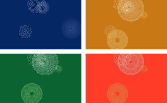 resumen circular patrones flotante en sólido de colores antecedentes representando digital diseño elementos vector